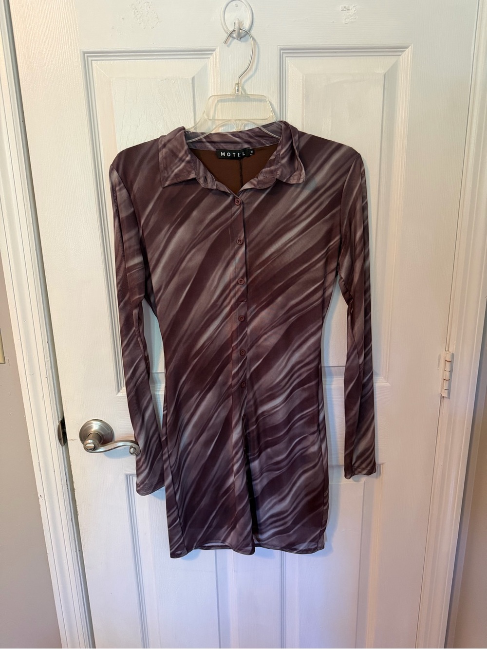 Motel Rocks Avaya Dress Ripple Chocolate